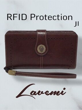 LAVEMI Leather Wallet with RFID Blocking NIB